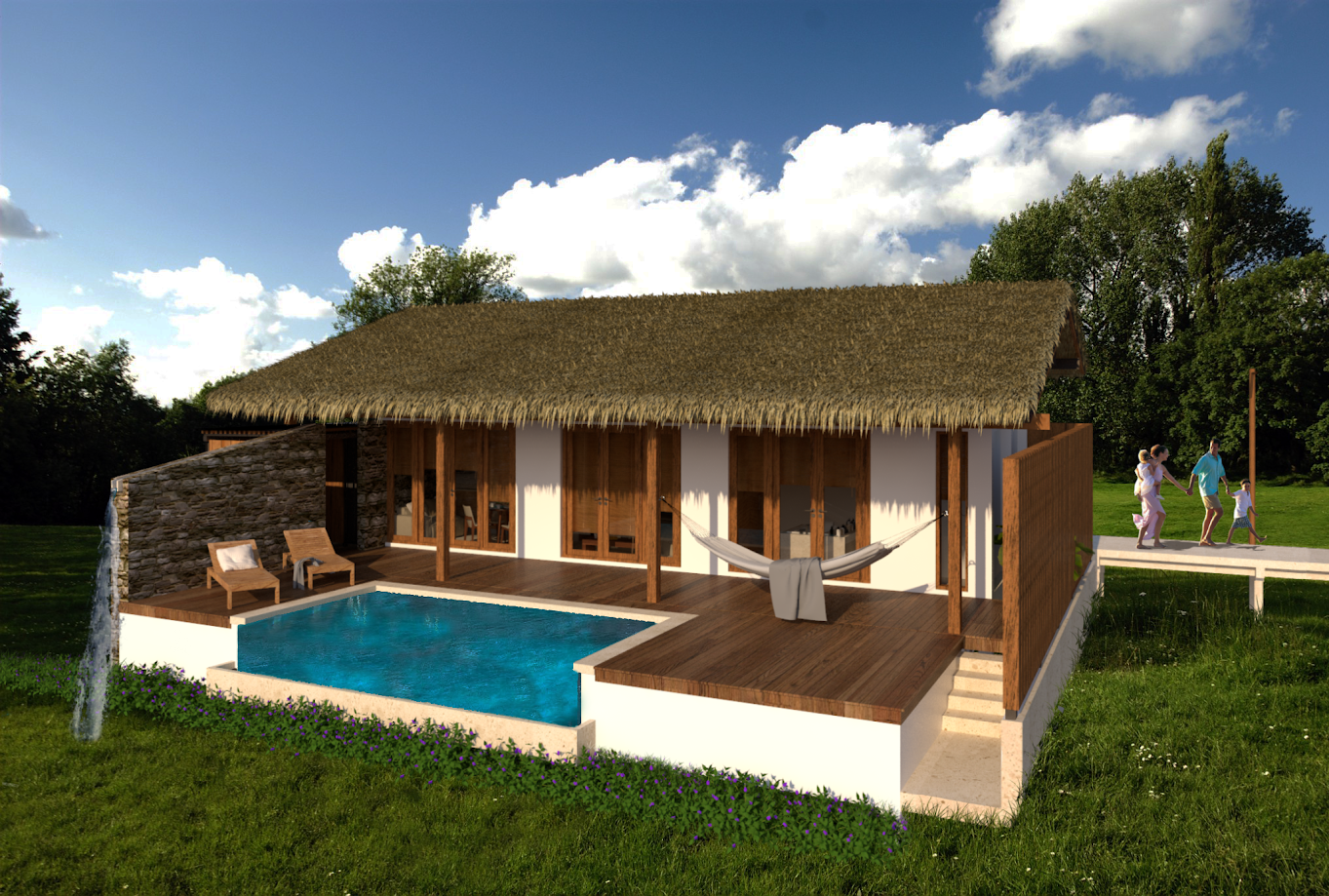 Eco Stay villa — pool terrace