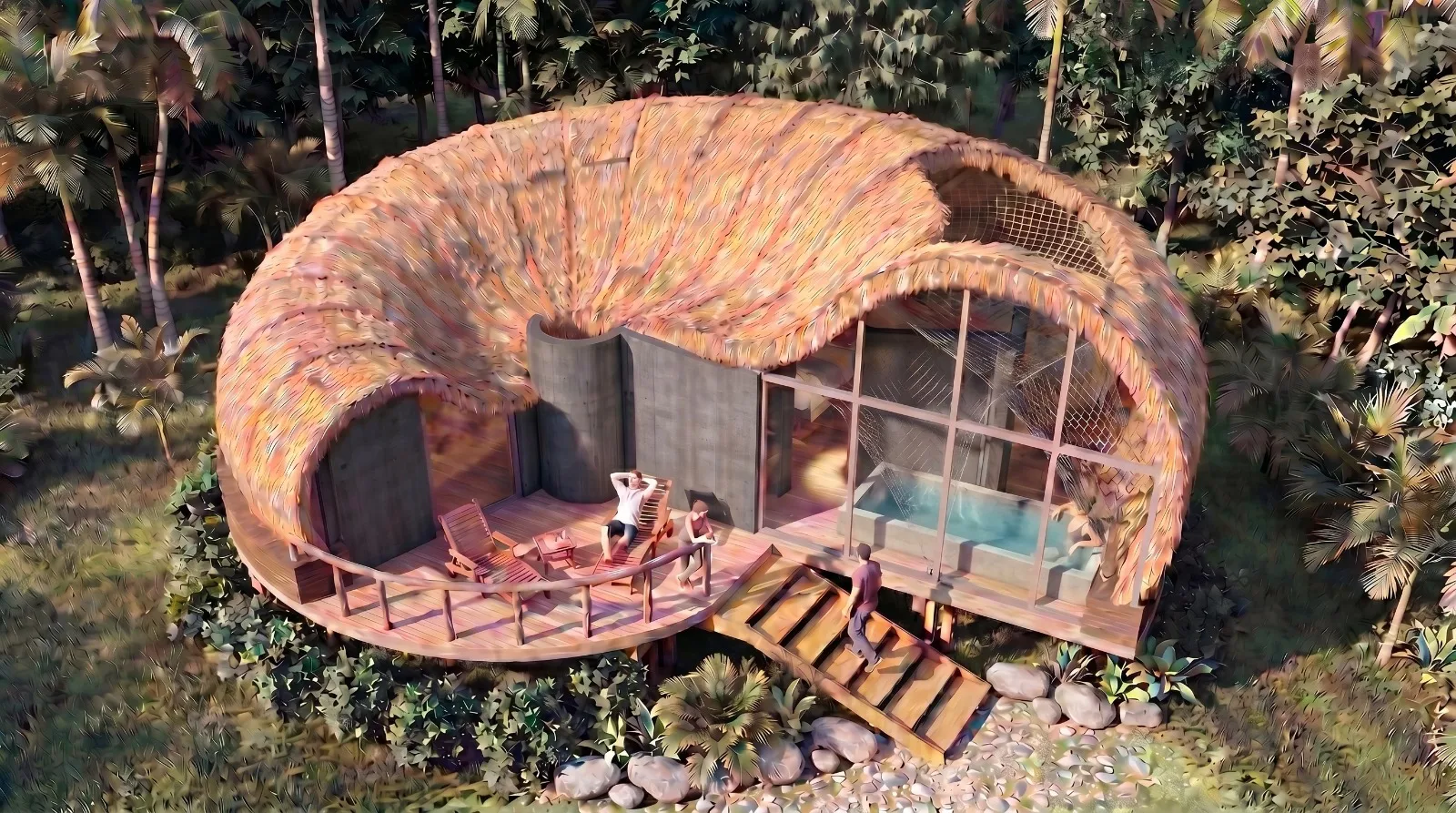 Eco Glamp suite — aerial view